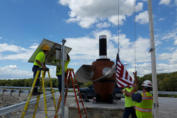 Lockport IL Solar Flag Lights 洛克波特IL太阳能旗灯
