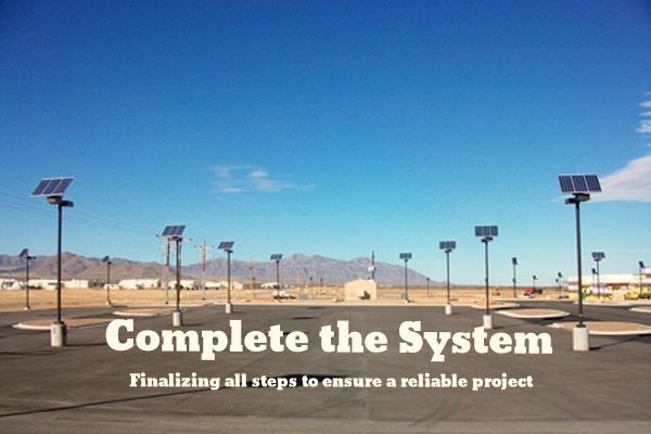 完整的太阳能照明系统图形